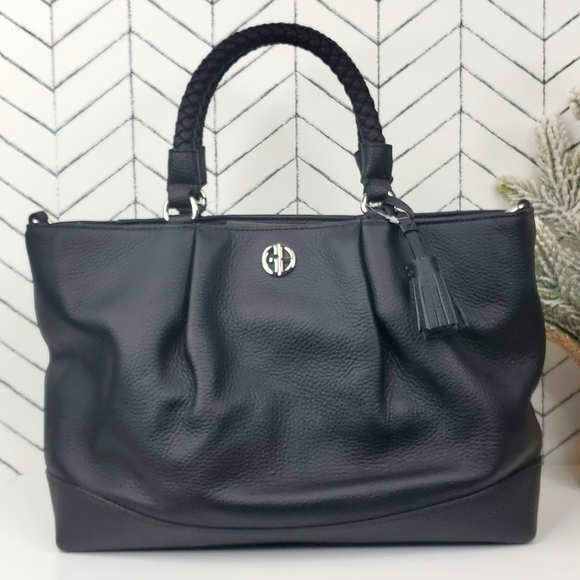Giani Bernini Handbags - Giani Bernini Braided Handle Leather Satchel